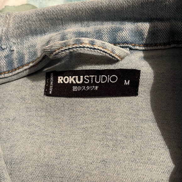 Roku Studio "Pink Camo Tear Drip" Jean Jacket - Picture 10 of 16